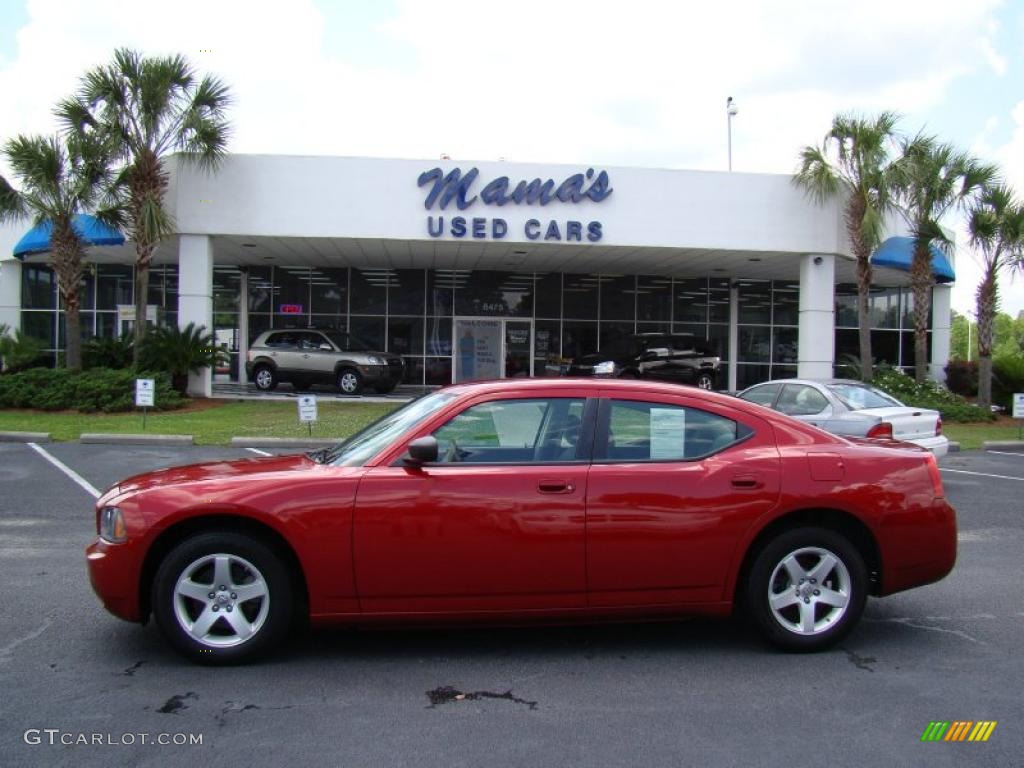 2009 Charger SE - Inferno Red Crystal Pearl / Dark Slate Gray photo #1