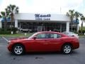 2009 Inferno Red Crystal Pearl Dodge Charger SE  photo #1