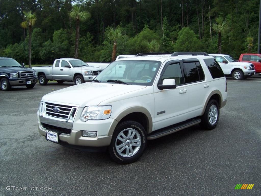 2008 Explorer Eddie Bauer 4x4 - White Suede / Camel photo #1