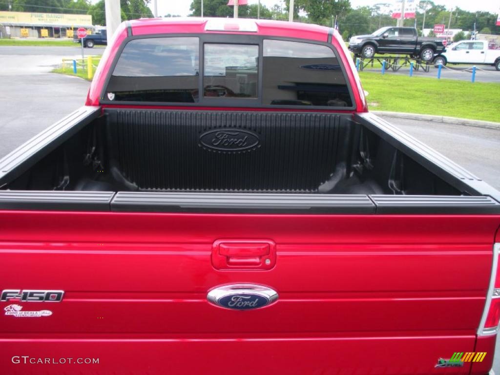 2010 F150 Lariat SuperCrew 4x4 - Red Candy Metallic / Black photo #11