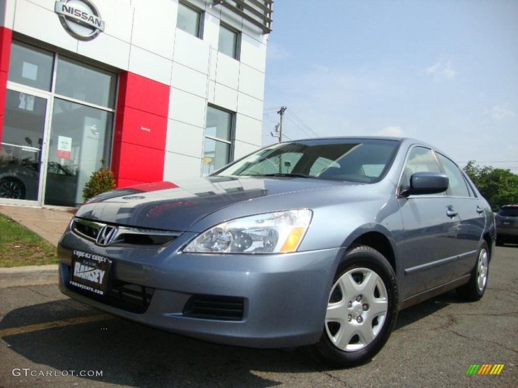 2007 Accord LX Sedan - Cool Blue Metallic / Gray photo #1