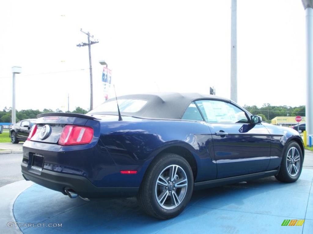 2011 Mustang V6 Premium Convertible - Kona Blue Metallic / Stone photo #3