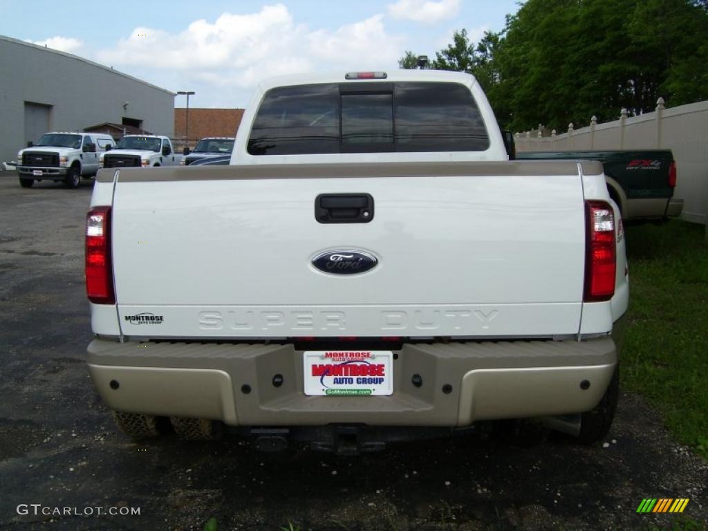 2010 F350 Super Duty King Ranch Crew Cab 4x4 Dually - Oxford White / Chaparral Leather photo #4
