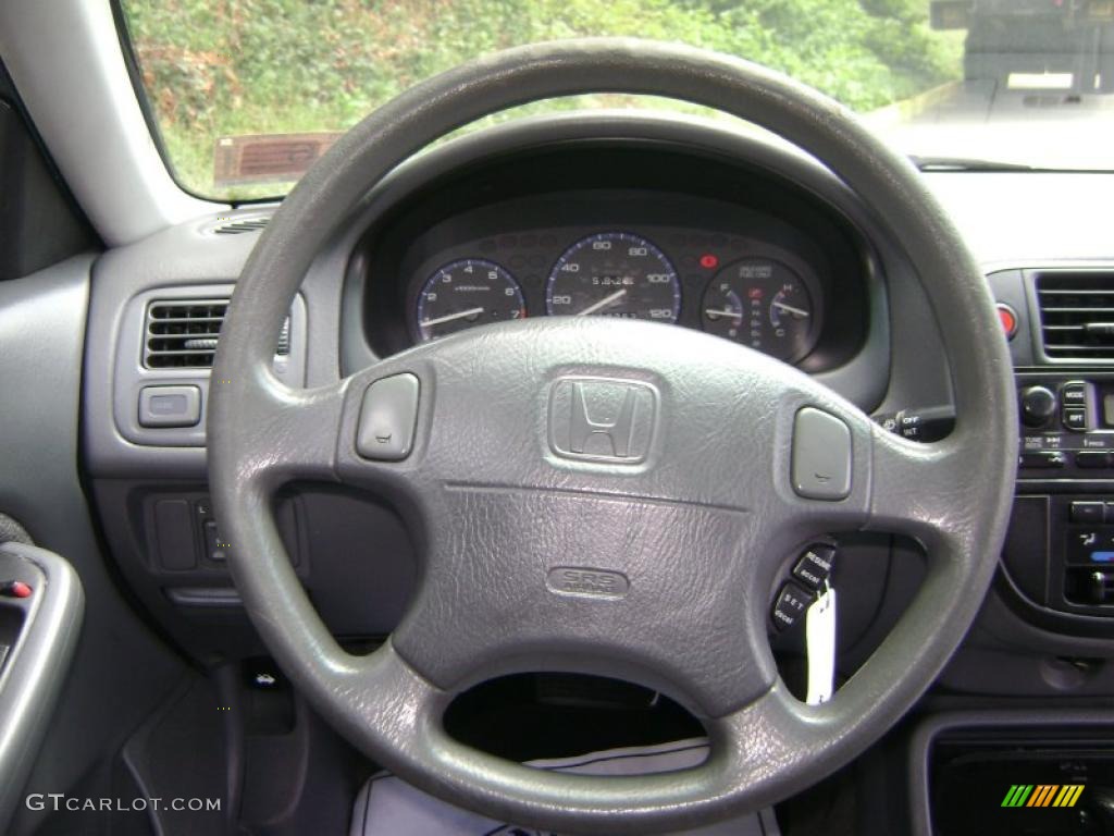 1996 Civic LX Sedan - Cyclone Blue Metallic / Gray photo #18