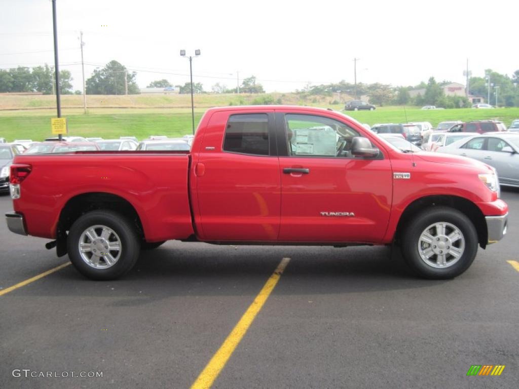 2010 Tundra SR5 Double Cab - Radiant Red / Sand Beige photo #3