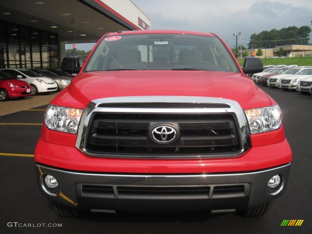 2010 Tundra SR5 Double Cab - Radiant Red / Sand Beige photo #6