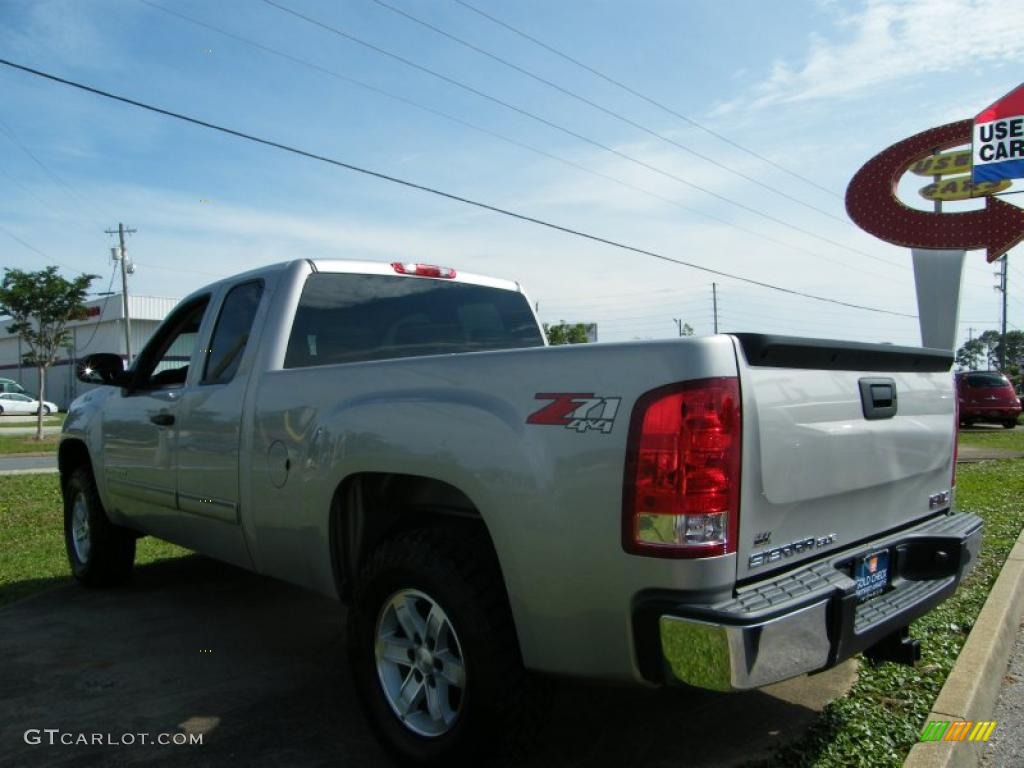 2008 Sierra 1500 SLE Extended Cab 4x4 - Silver Birch Metallic / Ebony photo #3