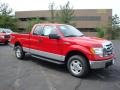 2010 Vermillion Red Ford F150 XLT SuperCab 4x4  photo #1