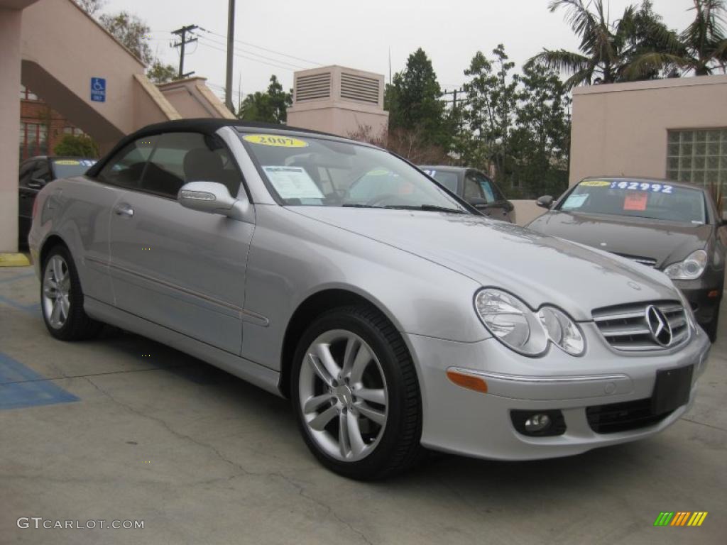 2007 CLK 350 Cabriolet - Iridium Silver Metallic / Black photo #1