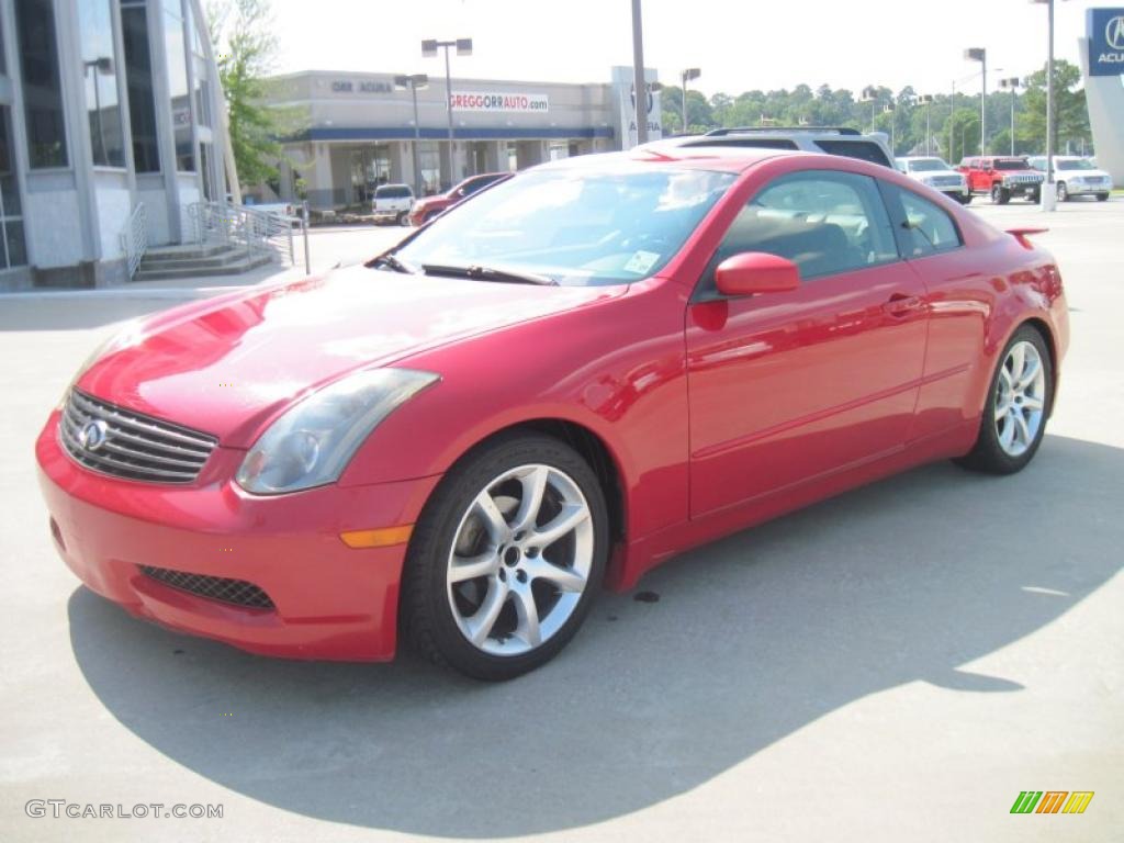 2004 G 35 Coupe - Laser Red / Graphite photo #1
