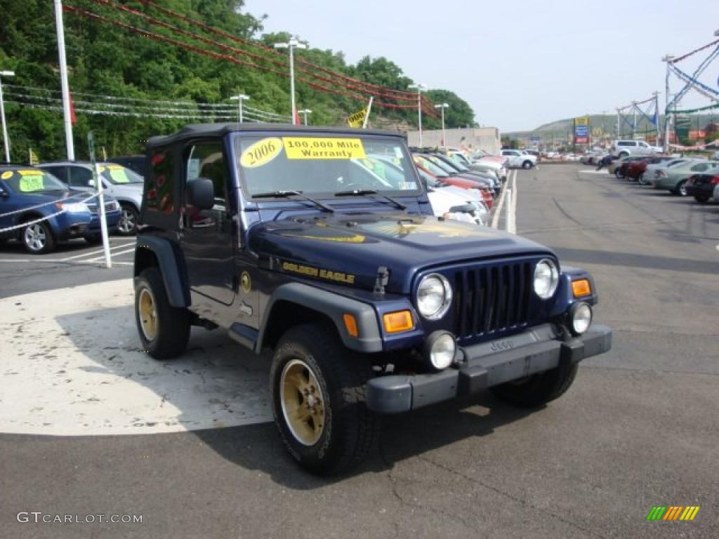 2006 Wrangler Sport 4x4 Golden Eagle - Midnight Blue Pearl / Dark Slate Gray photo #6