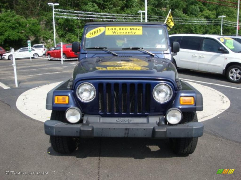 2006 Wrangler Sport 4x4 Golden Eagle - Midnight Blue Pearl / Dark Slate Gray photo #7