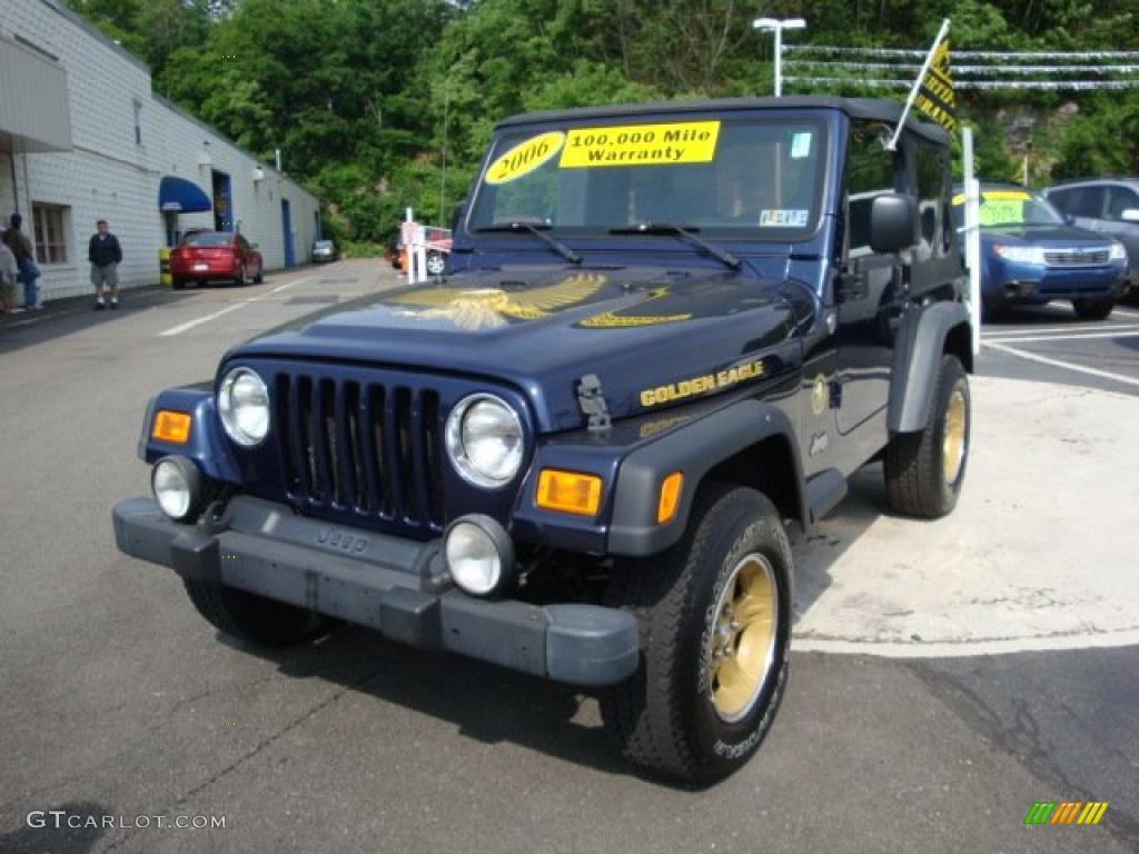 2006 Wrangler Sport 4x4 Golden Eagle - Midnight Blue Pearl / Dark Slate Gray photo #8