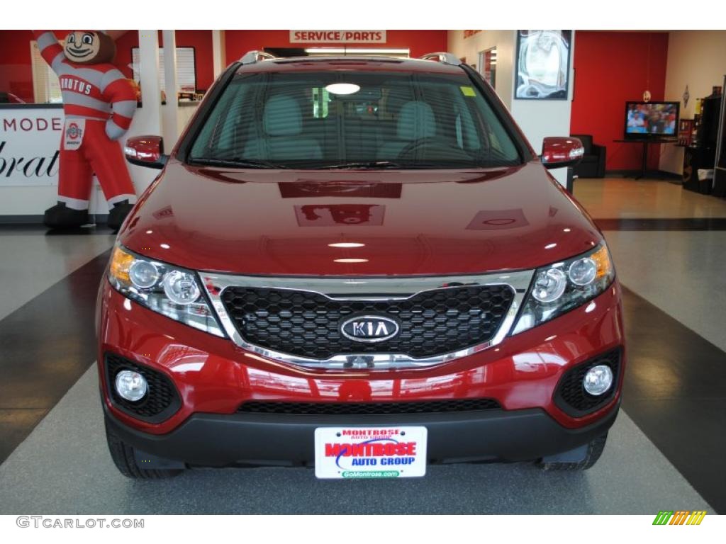 2011 Sorento LX - Spicy Red / Gray photo #11