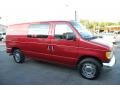 1995 Electric Current Red Metallic Ford E Series Van E150 XL Cargo Van  photo #7
