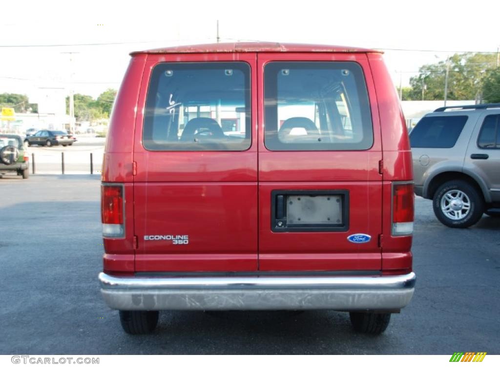 1995 E Series Van E150 XL Cargo Van - Electric Current Red Metallic / Grey photo #8