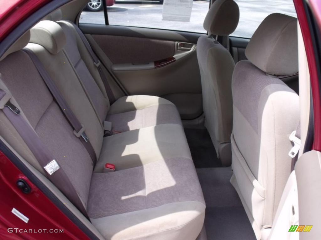 2008 Corolla LE - Impulse Red Pearl / Beige photo #15