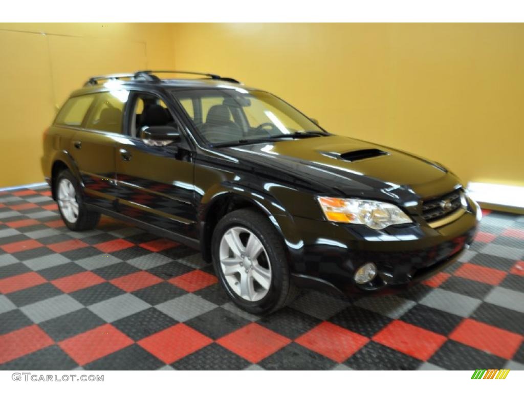 2007 Outback 2.5 XT Limited Wagon - Obsidian Black Pearl / Charcoal Leather photo #1