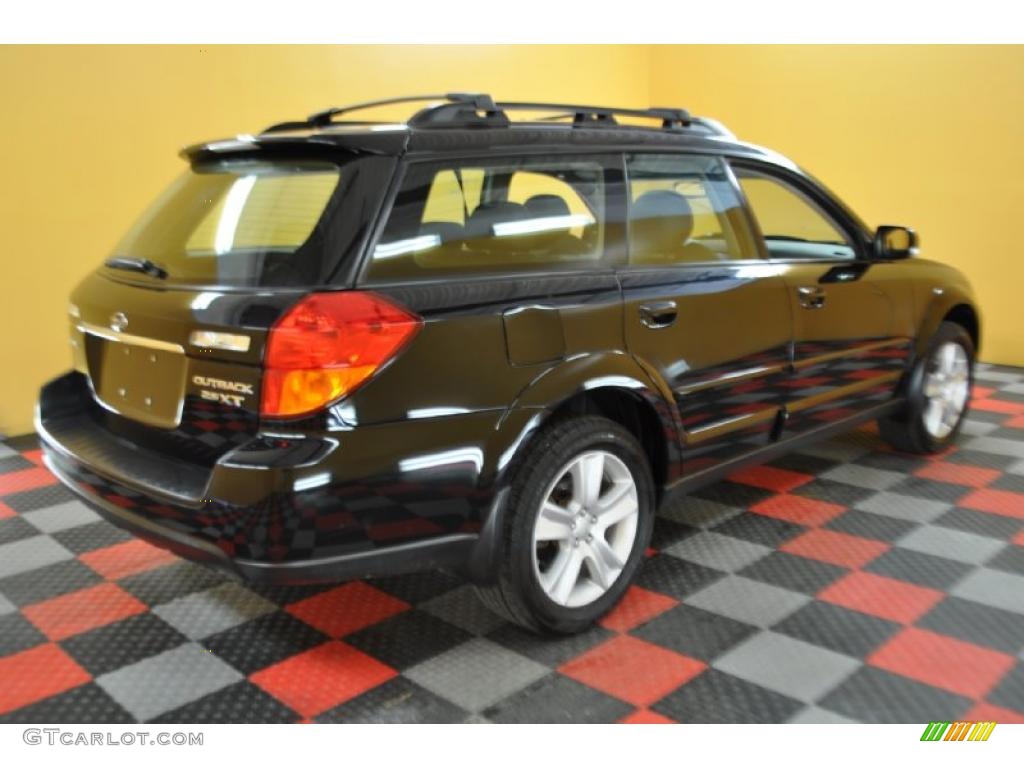 2007 Outback 2.5 XT Limited Wagon - Obsidian Black Pearl / Charcoal Leather photo #6
