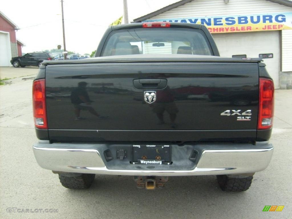 2006 Ram 1500 SLT Mega Cab 4x4 - Black / Medium Slate Gray photo #4