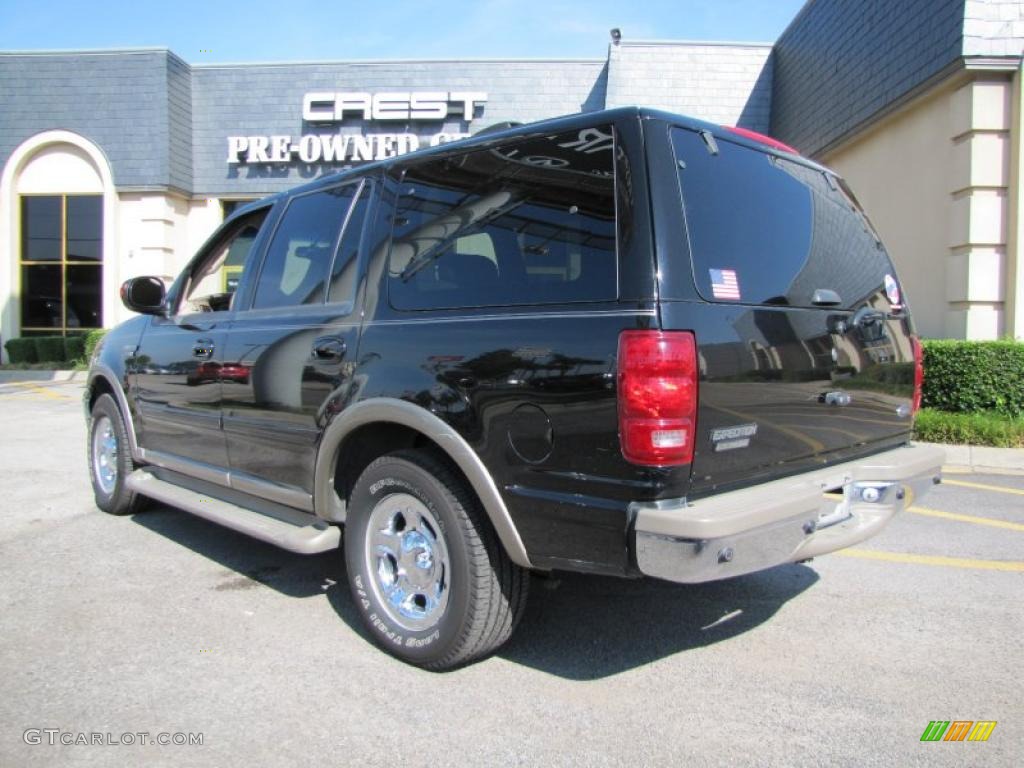 2001 Expedition Eddie Bauer - Black Clearcoat / Medium Parchment photo #5