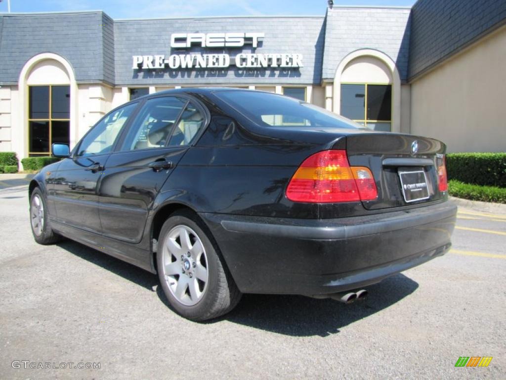 2002 3 Series 325i Sedan - Jet Black / Black photo #5