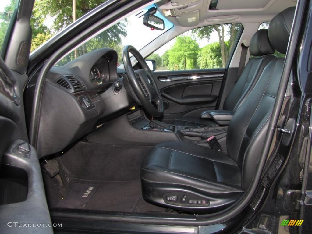 2002 3 Series 325i Sedan - Jet Black / Black photo #8