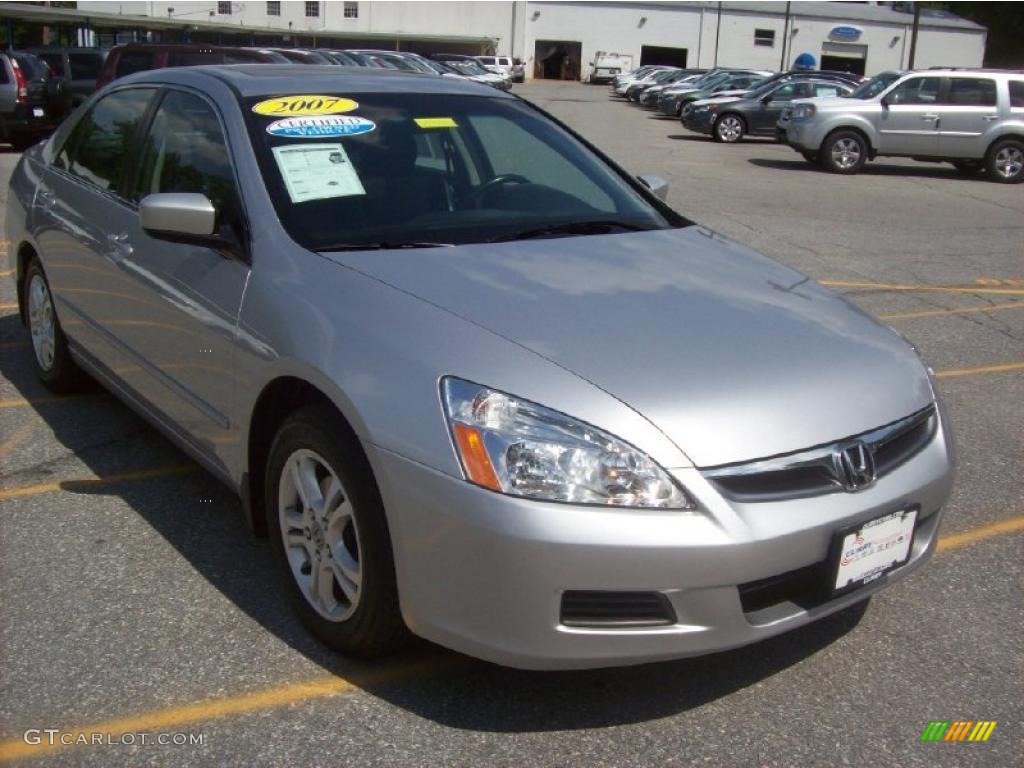 2007 Accord EX-L Sedan - Alabaster Silver Metallic / Black photo #1