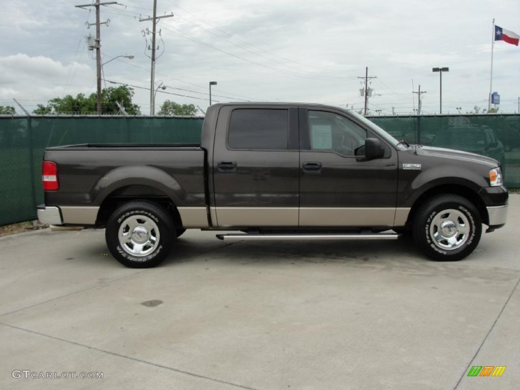 2006 F150 XLT SuperCrew - Dark Stone Metallic / Tan photo #2