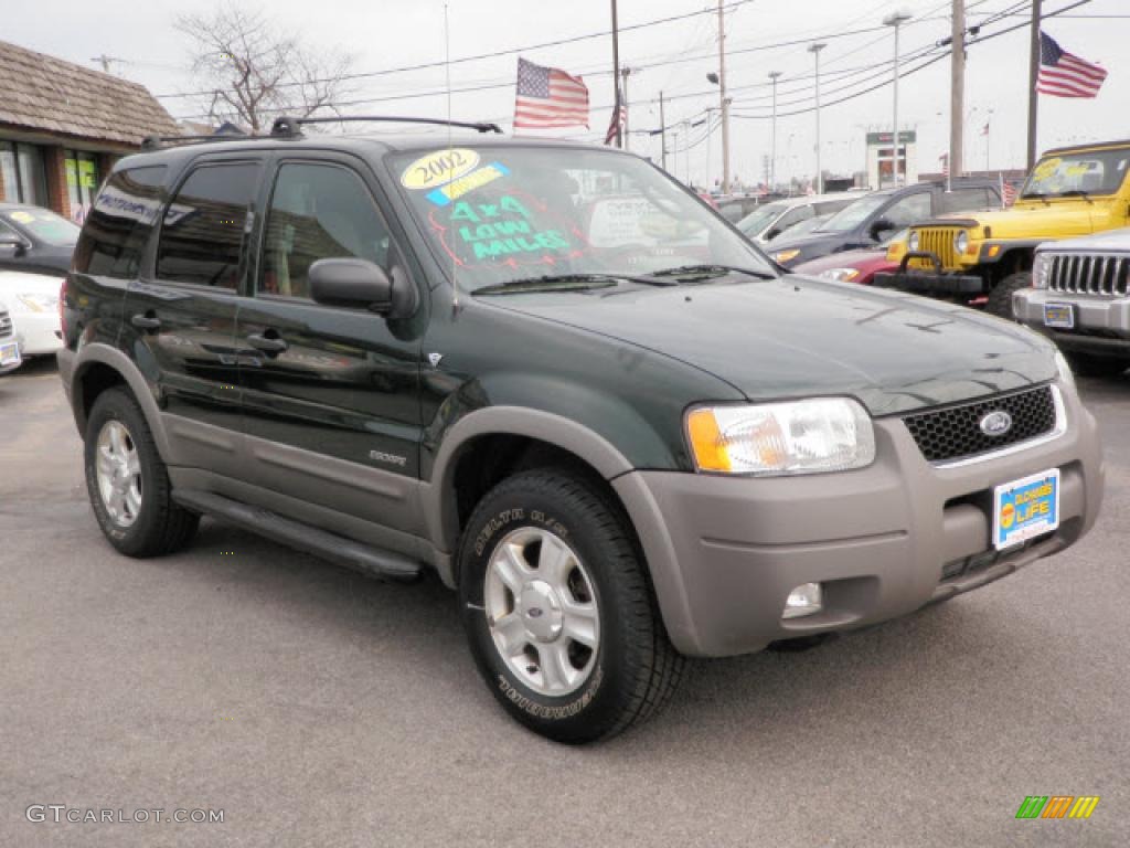 2002 Escape XLT V6 4WD - Dark Highland Green Metallic / Medium Parchment photo #1