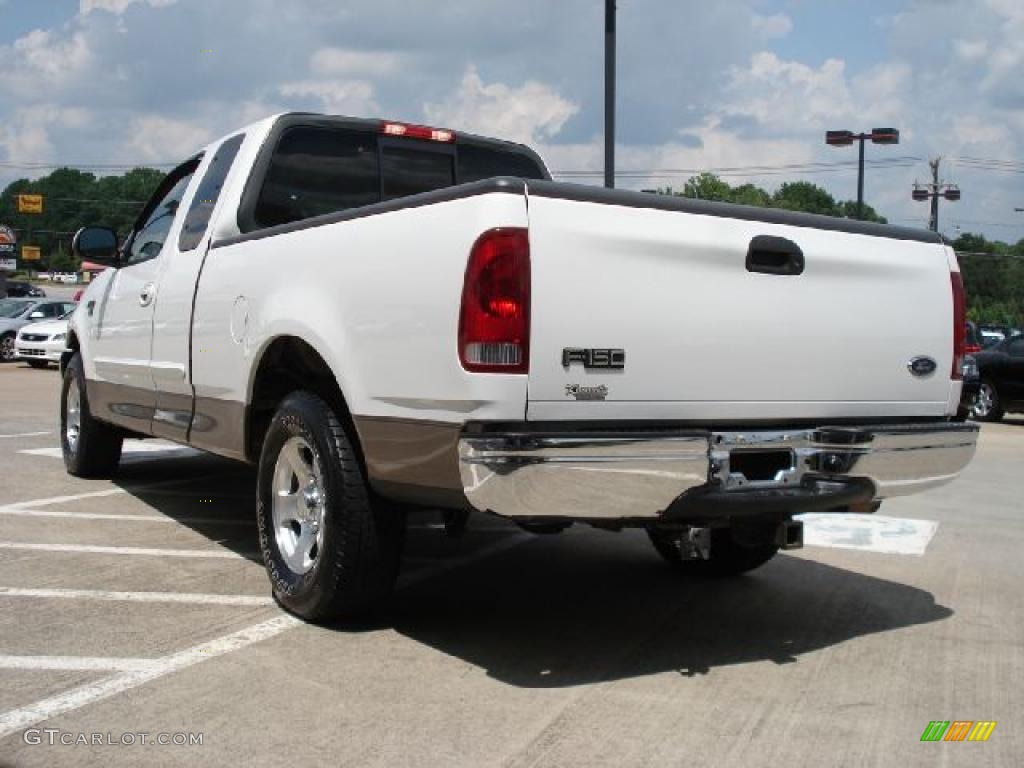 2002 F150 XLT SuperCab - Oxford White / Medium Parchment photo #5
