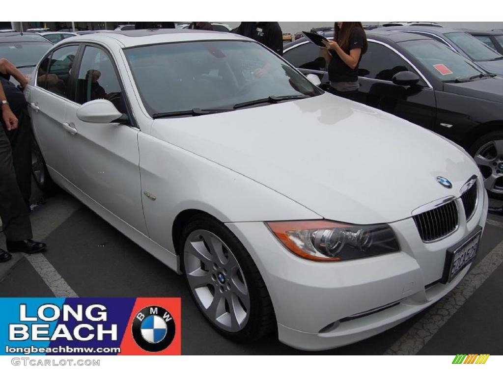 2007 3 Series 335i Sedan - Alpine White / Terra/Black Dakota Leather photo #1