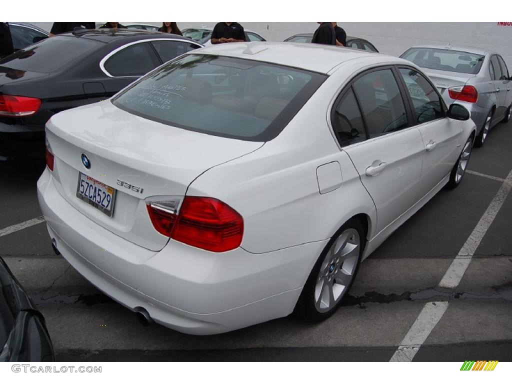 2007 3 Series 335i Sedan - Alpine White / Terra/Black Dakota Leather photo #6