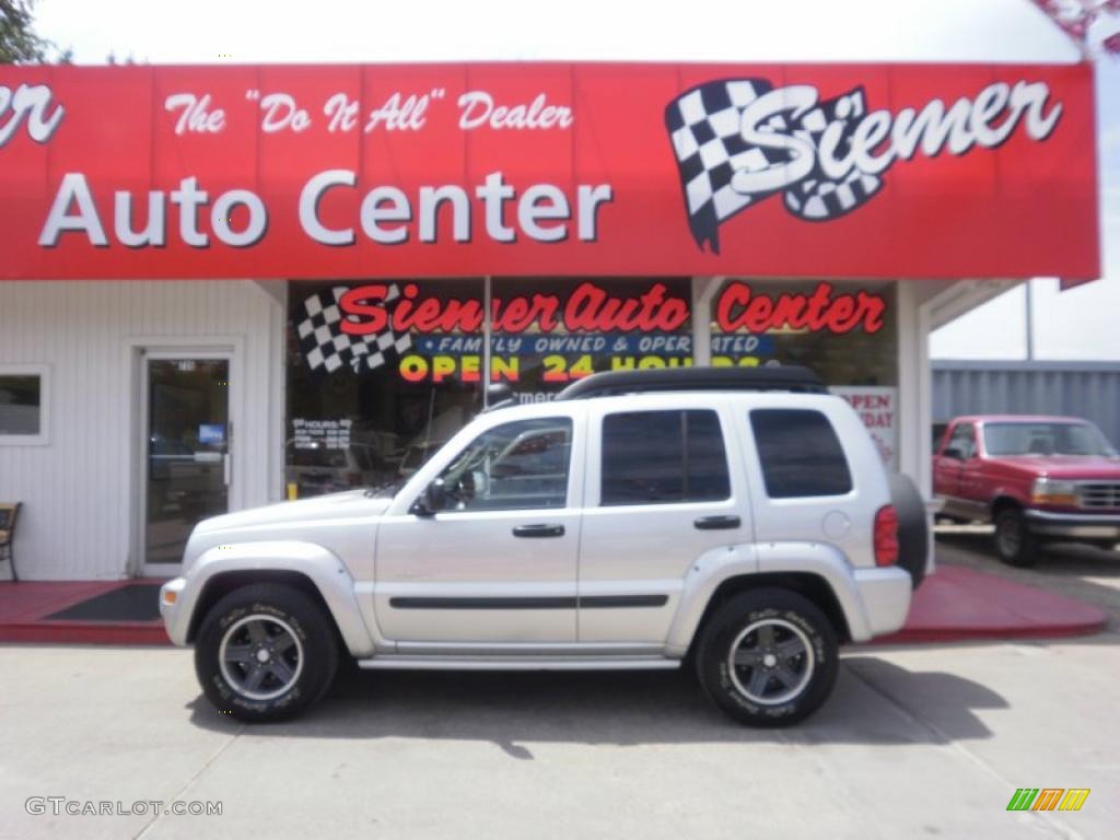 2004 Liberty Renegade 4x4 - Bright Silver Metallic / Dark Slate Gray photo #1