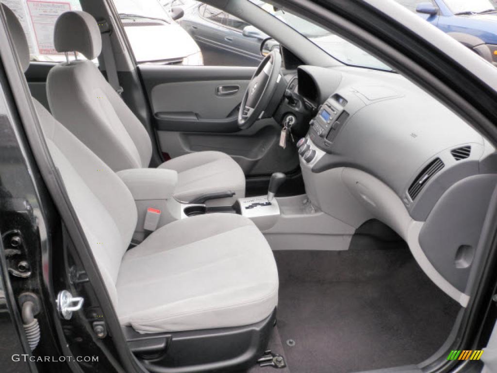 2009 Elantra GLS Sedan - Black Pearl / Gray photo #8