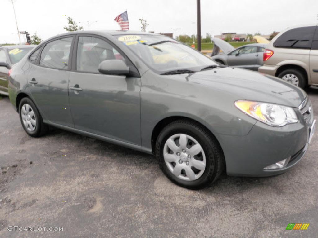 2009 Elantra GLS Sedan - Carbon Gray / Beige photo #1