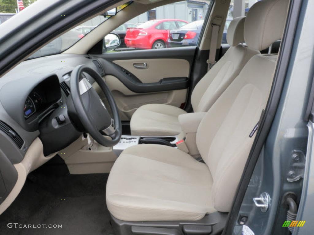 2009 Elantra GLS Sedan - Carbon Gray / Beige photo #4