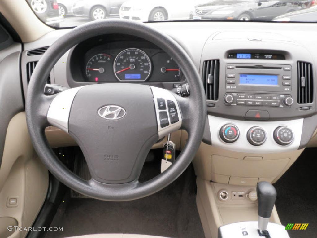 2009 Elantra GLS Sedan - Carbon Gray / Beige photo #5