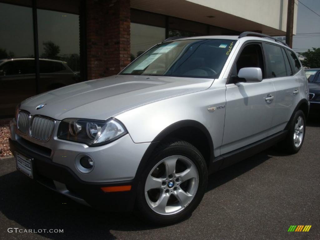 2007 X3 3.0si - Titanium Silver Metallic / Black photo #1