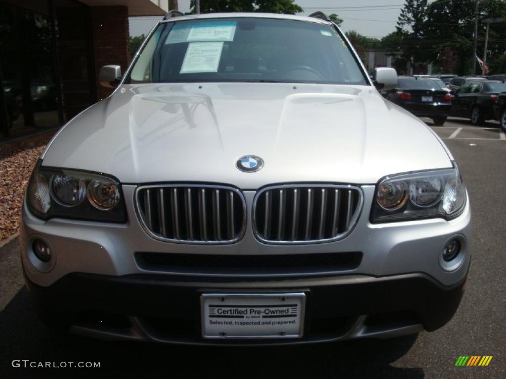 2007 X3 3.0si - Titanium Silver Metallic / Black photo #2