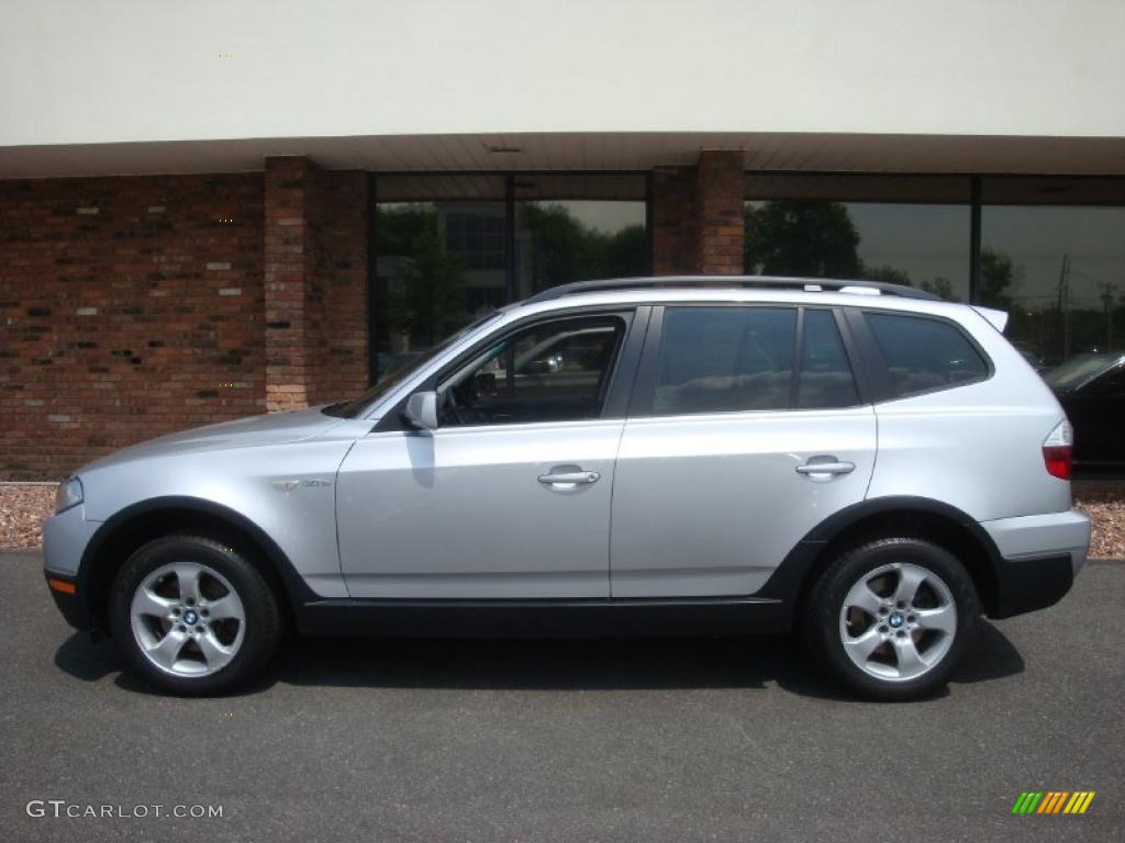 2007 X3 3.0si - Titanium Silver Metallic / Black photo #3