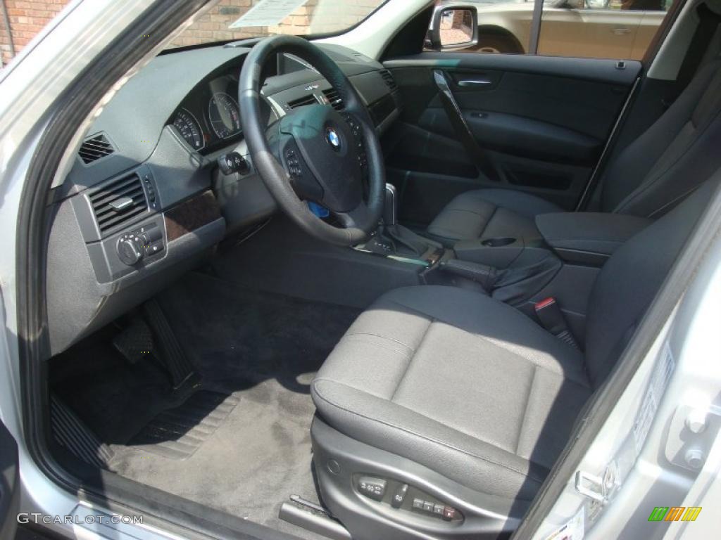 2007 X3 3.0si - Titanium Silver Metallic / Black photo #11