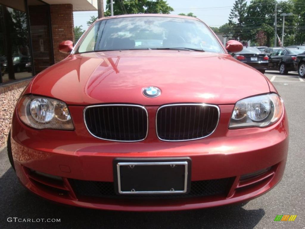 2008 1 Series 128i Coupe - Sedona Red Metallic / Black photo #2