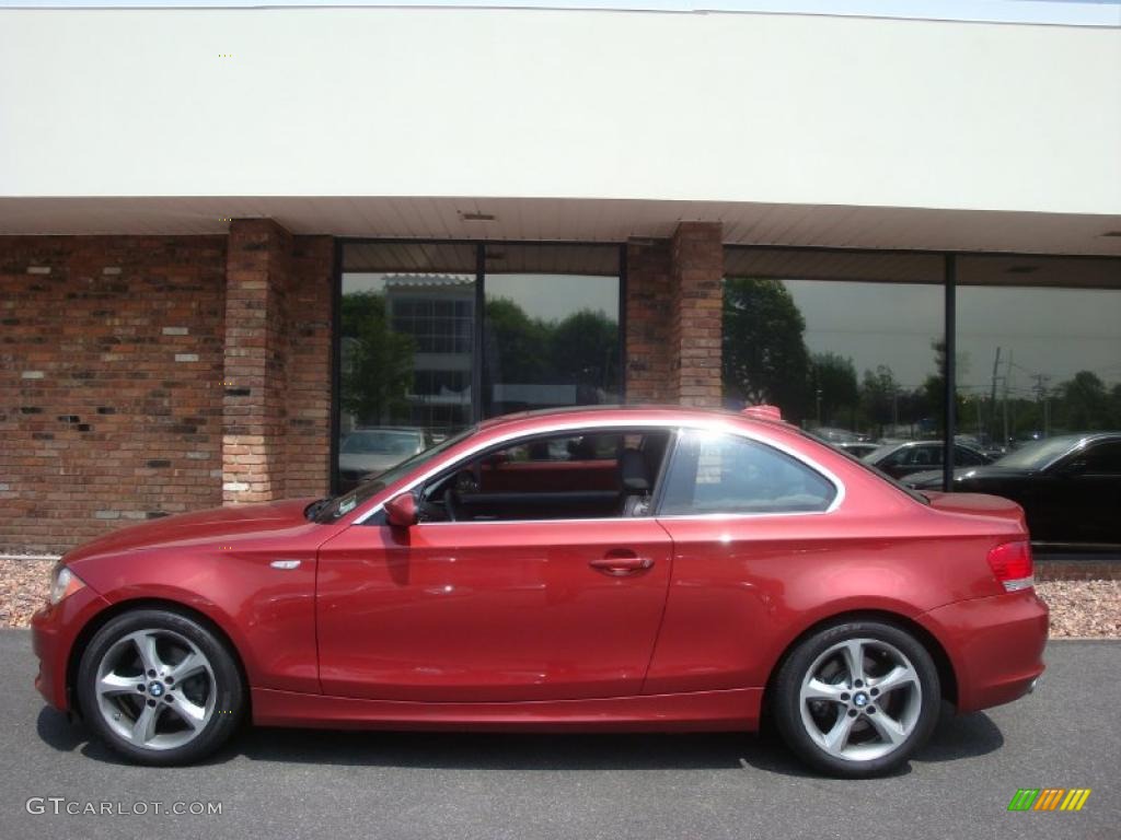 2008 1 Series 128i Coupe - Sedona Red Metallic / Black photo #3