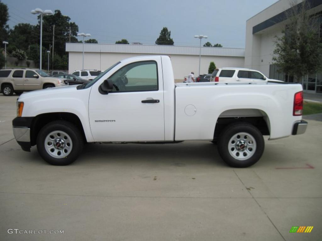 2010 Sierra 1500 Regular Cab - Summit White / Dark Titanium photo #3