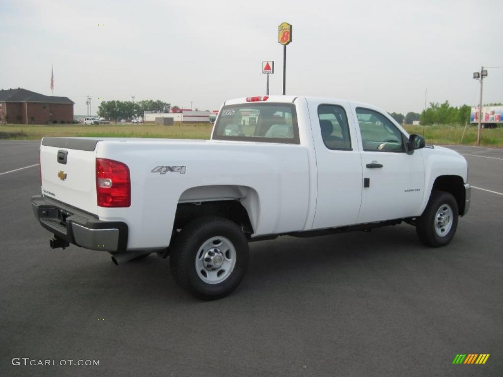 2010 Silverado 2500HD Extended Cab 4x4 - Summit White / Dark Titanium photo #4