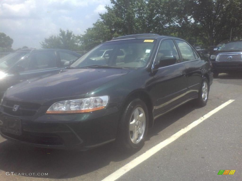 1999 Accord EX V6 Sedan - Dark Emerald Pearl / Ivory photo #32