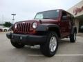 2010 Red Rock Crystal Pearl Jeep Wrangler Unlimited Sport 4x4  photo #7