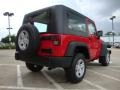 2009 Flame Red Jeep Wrangler X 4x4  photo #3