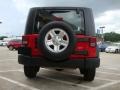 2009 Flame Red Jeep Wrangler X 4x4  photo #4